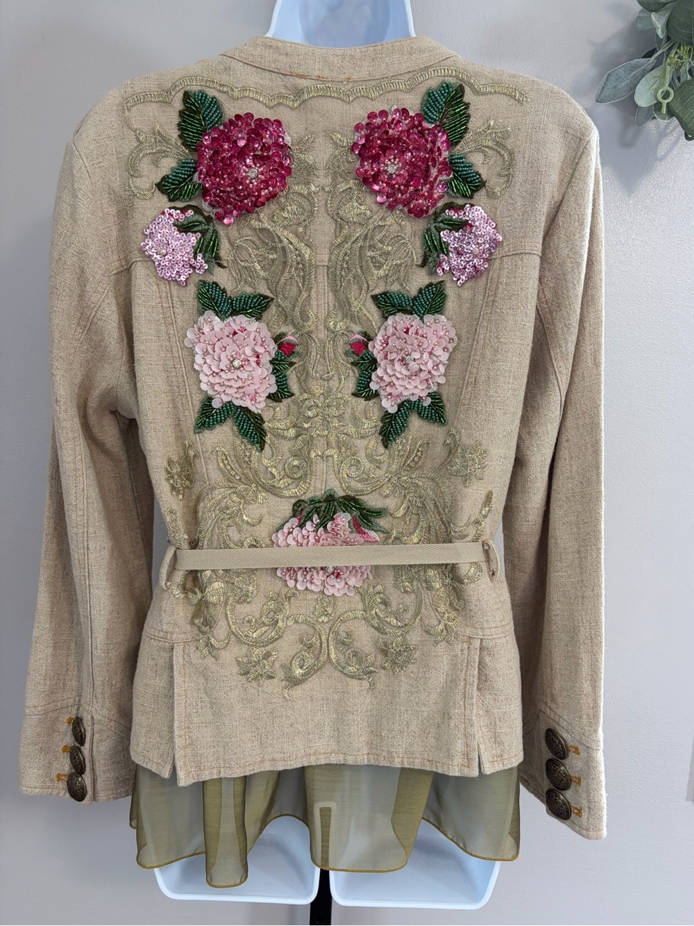 NWOT Aratta Silent Journey- Desiree Jacket with Beautiful Embroidery